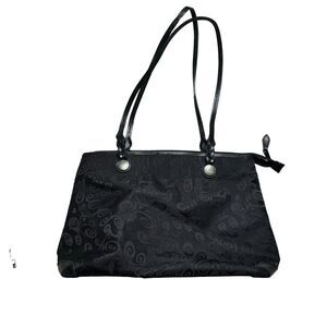 Brighton Black Jacquard Tote Purse Handbag Shoulder Bag